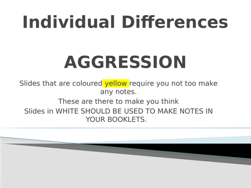 OCR A LEVEL PE SKILL / PSYCH. AGGRESSION