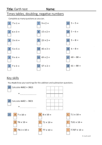 Study booklet - Earth