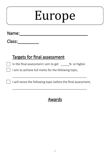 Study booklet - Europe