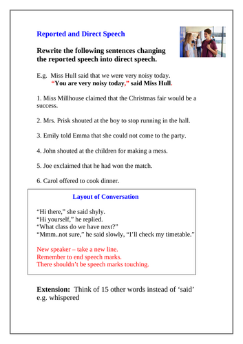 Reported and Direct Speech