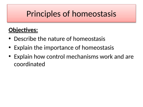 Principles of Homeostasis A level Biology AQA