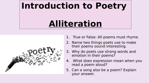 Introduction to Poetry - Alliteration