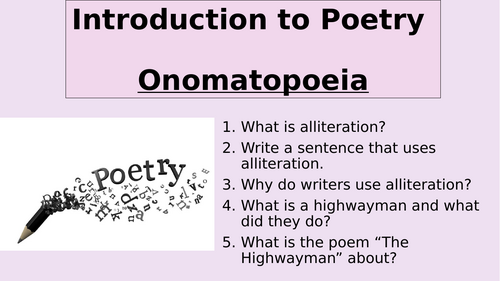 Introduction to Poetry - Onomatopoeia