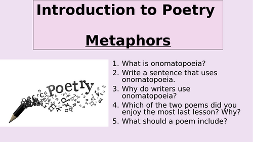 Introduction to Poetry - Metaphor