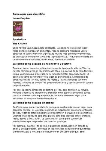 Como agua para chocolate by Laura Esquivel – Symbolism – The Kitchen