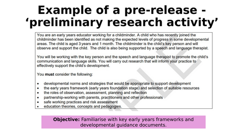 Generation 2 T Level Education & Early Years class activities