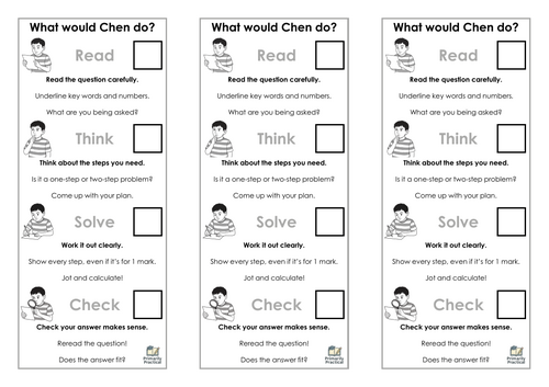 Chen Checkers - Pupil Self-Checker for Problem Solving