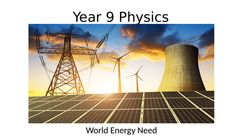 The world's energy needs