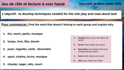 New Spec Role play and Read aloud task lesson- 2026 Exam