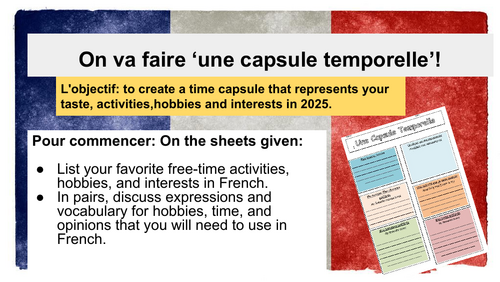 French End of Year Project- KS3 | Reading, Writing, Grammar| No Prep