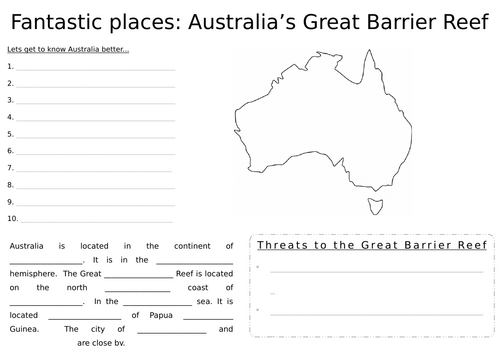 Year 5 or 6 taster lesson Geography AUSTRALIA