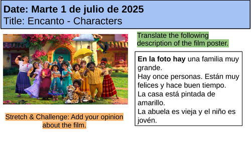 Year 9 "Encanto" Spanish Project