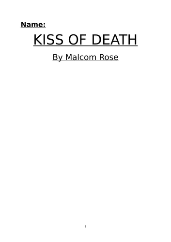 Kiss of Death reading