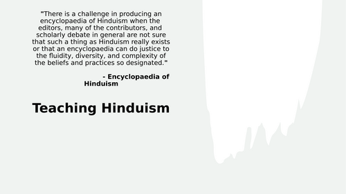 Hinduism Subject Knowledge Development