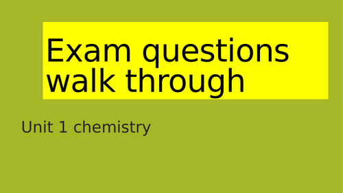 Btec Applied science level 3 Exam questions walkthrough Power Point