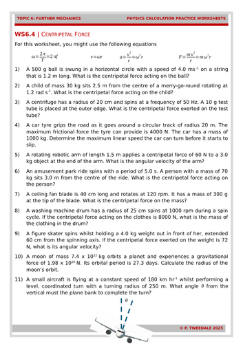F. Mechanics: Centripetal Force Calculations