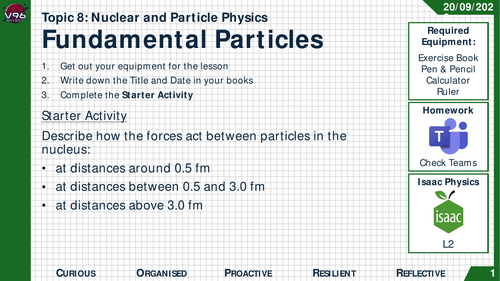 Edexcel A Level Physics - Particle Physics (Whole Unit)