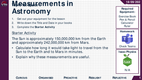 Edexcel A Level Physics - Space (Whole Unit)