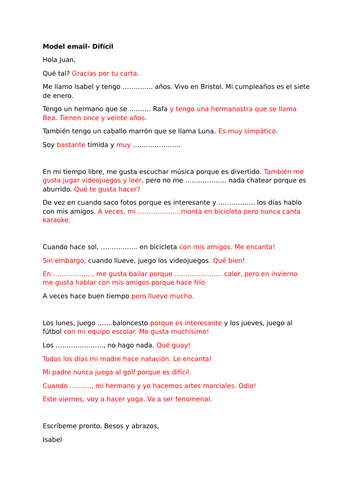 Model writing task Viva 1 Module 2