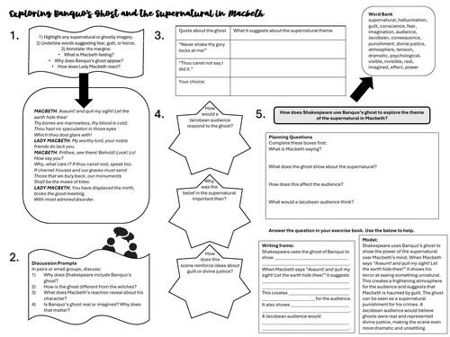 Banquo's Ghost Worksheet