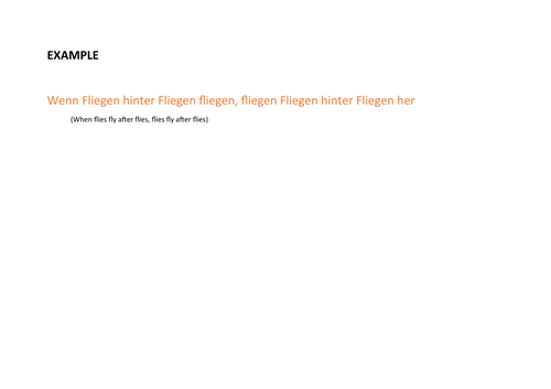 Tongue twisters, or Zungenbrecher (literally „tongue breakers”)