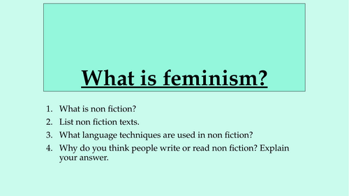 Gender, Sexism and Feminism - What is Feminism?