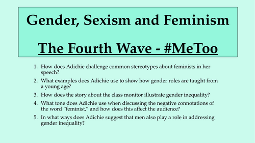 Gender, Sexism and Feminism - The Fourth Wave of Feminism