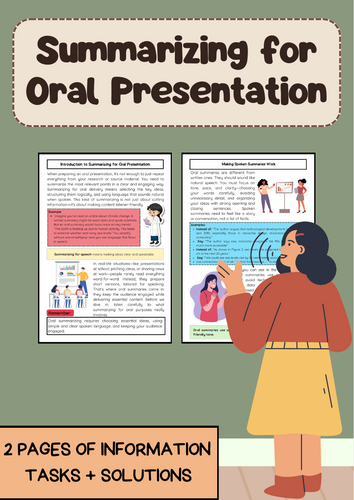 Summarizing for Oral Presentation: Spoken Summary Rules