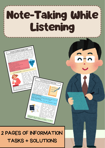 Note-Taking While Listening: Strategies and Structure
