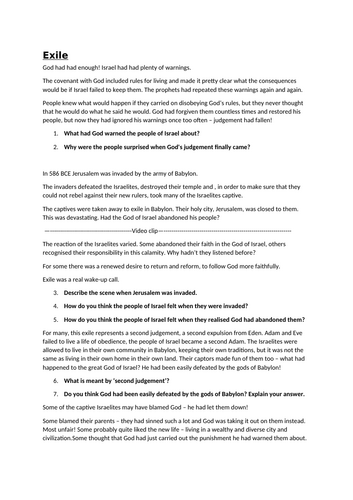 Exile Y7 Judaism