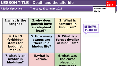 Death and the afterlife Buddhism Y7