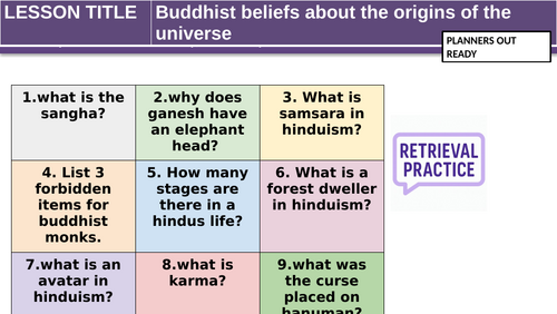 Origins of the universe Buddhism Y7