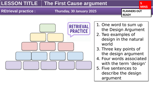 First Cause Argument Y8