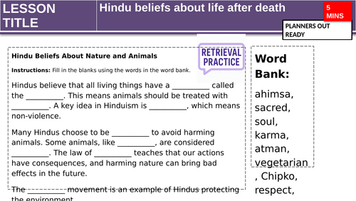 Life after death - Hinduism KS3
