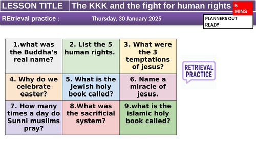 The fight for human rights - The KKK KS3