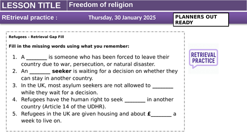 Freedom of religion - Human Rights KS3