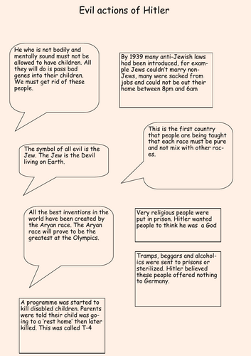 Holocaust - was evil let in or always there? Y9/KS3/KS4