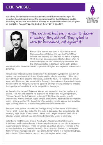 Jewish liberation and loss KS3/KS4