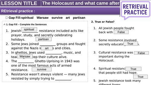 Blame and justice - Holocaust KS3/KS4