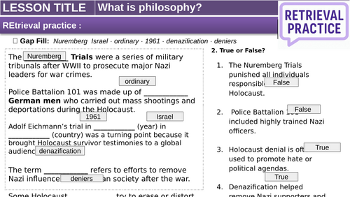What is philosophy? Introduction to Philosophy KS3/4