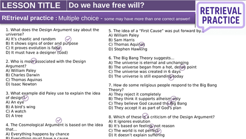 Do we have free will? KS3/4
