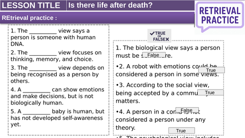 Is there life after death - Philosophy KS3/4