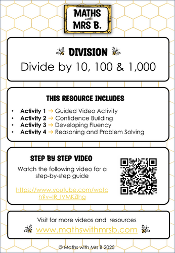 Divide by 10, 100, 1000 | Maths with Mrs B.