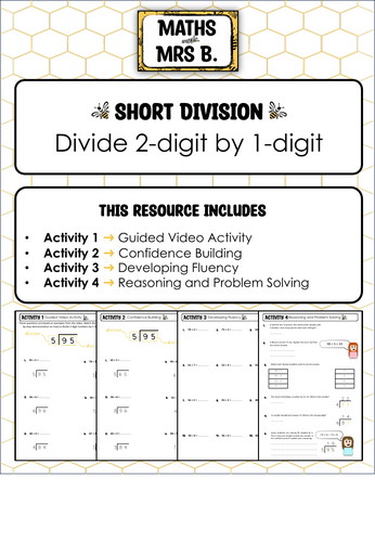Short Division 2-digit by 1-digit | Maths with Mrs B.