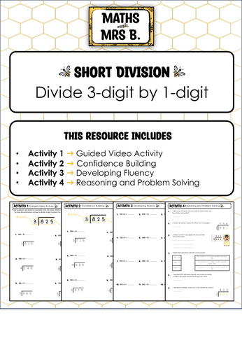 Short Division 3-digit by 1-digit | Maths with Mrs B.