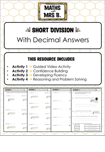 Short Division | Decimal Answers | Maths with Mrs. B