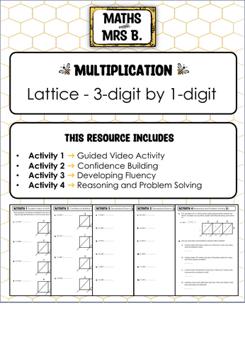 The Lattice Method | 3-digit by 1-digit | Maths with Mrs B.
