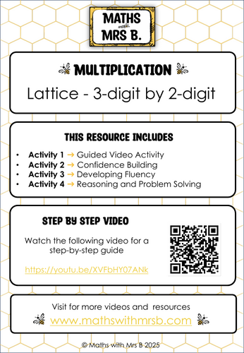 The Lattice Method | 3-digit by 2-digit | Maths with Mrs B.