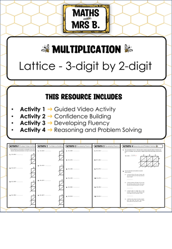 The Lattice Method | 3-digit by 2-digit | Maths with Mrs B.