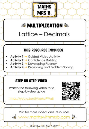 The Lattice Method | Decimals | Maths with Mrs B.